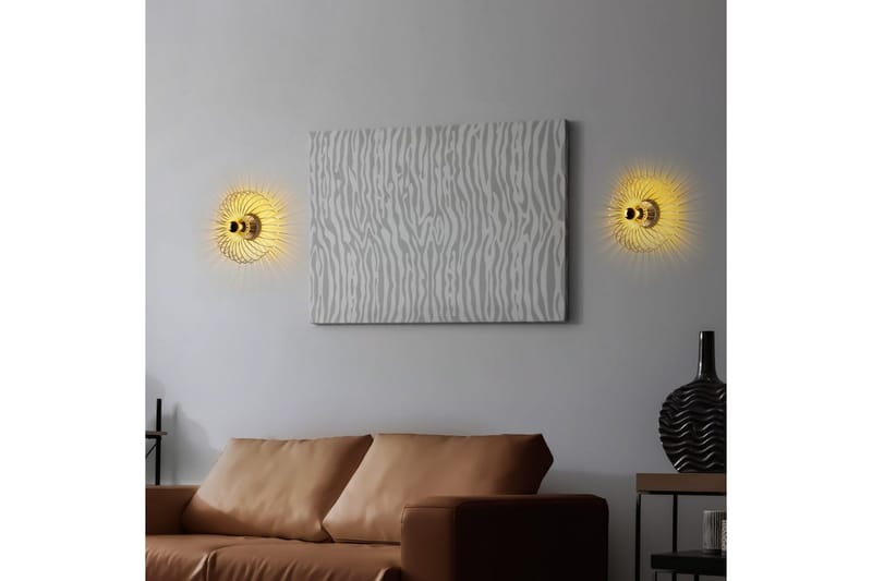 Vegg lampe Sadortel gull - 36 x 12 x 36 cm - Belysning - Innendørsbelysning & Lamper - Soveromslampe - Sengelamper - Sengelampe vegg