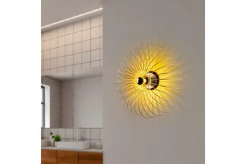 Vegg lampe Sadortel gull - 56 x 16 x 56 cm - Belysning - Innendørsbelysning & Lamper - Soveromslampe - Sengelamper - Sengelampe vegg