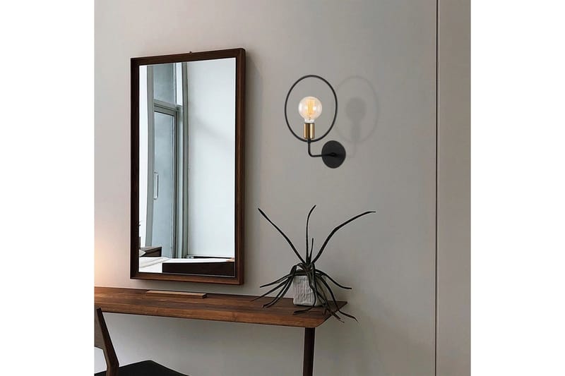 Vegg lampe Sirkel Svart - Svart - Belysning - Innendørsbelysning & Lamper - Soveromslampe - Sengelamper - Sengelampe vegg