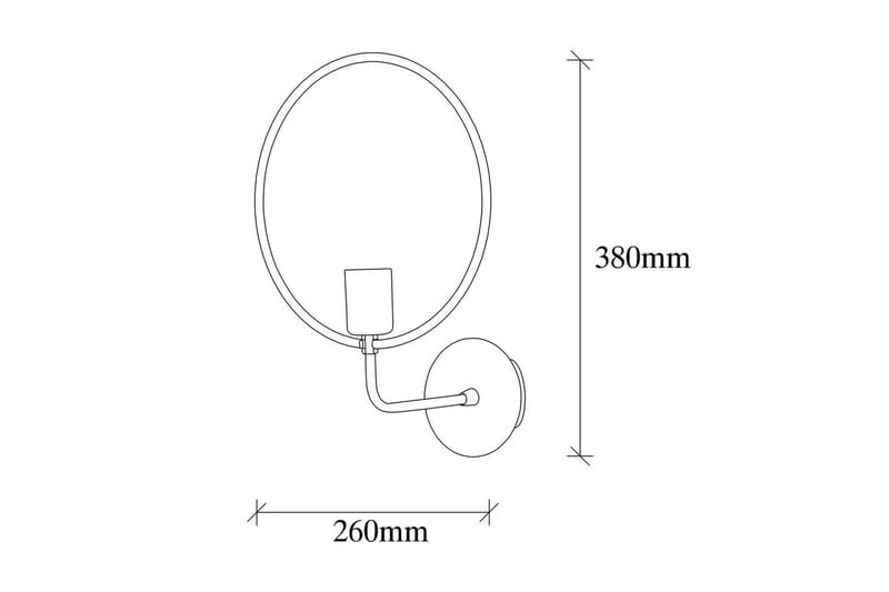 Vegg lampe Sirkel Svart - Svart - Belysning - Innendørsbelysning & Lamper - Soveromslampe - Sengelamper - Sengelampe vegg