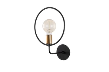 Vegg lampe Sirkel Svart - Svart - Belysning - Innendørsbelysning & Lamper - Soveromslampe - Sengelamper - Sengelampe vegg