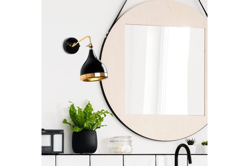 Vegg lampe Soodz Svart / Gull - Svart / Gull - Belysning - Innendørsbelysning & Lamper - Soveromslampe - Sengelamper - Sengelampe vegg