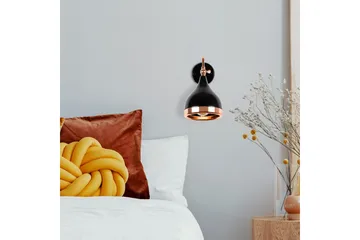 Vegg lampe Soodz Svart / Kobber - Svart / Kobber - Belysning - Innendørsbelysning & Lamper - Soveromslampe - Sengelamper - Sengelampe vegg