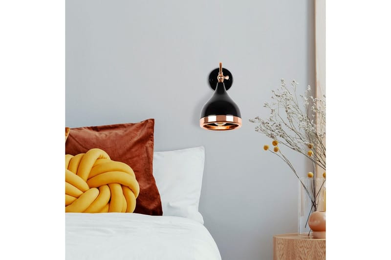Vegg lampe Soodz Svart / Kobber - Svart / Kobber - Belysning - Innendørsbelysning & Lamper - Soveromslampe - Sengelamper - Sengelampe vegg