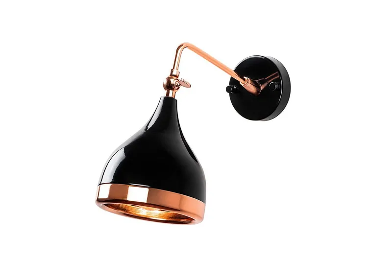 Vegg lampe Soodz Svart / Kobber, Svart / Kobber