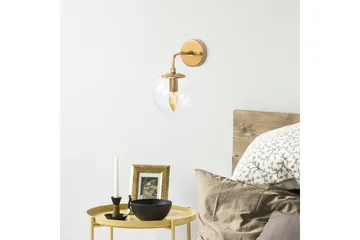 Vegg lampe Soona Gull Gjennomsiktig - Gull Gjennomsiktig - Belysning - Innendørsbelysning & Lamper - Soveromslampe - Sengelamper - Sengelampe vegg