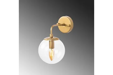 Vegg lampe Soona Gull Gjennomsiktig - Gull Gjennomsiktig - Belysning - Innendørsbelysning & Lamper - Soveromslampe - Sengelamper - Sengelampe vegg