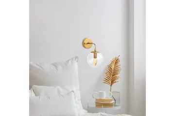 Vegg lampe Soona Gull Gjennomsiktig - Gull Gjennomsiktig - Belysning - Innendørsbelysning & Lamper - Soveromslampe - Sengelamper - Sengelampe vegg