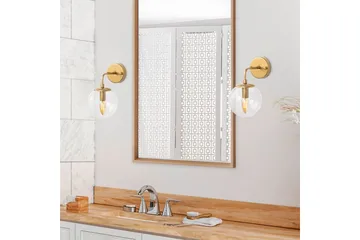 Vegg lampe Soona Gull Gjennomsiktig - Gull Gjennomsiktig - Belysning - Innendørsbelysning & Lamper - Soveromslampe - Sengelamper - Sengelampe vegg