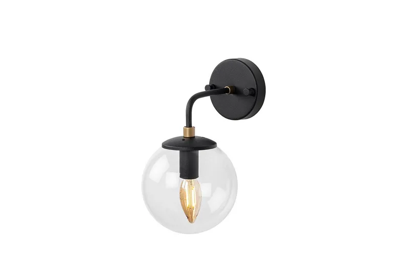 Vegg lampe Soona Svart / Gull, Svart / Gull