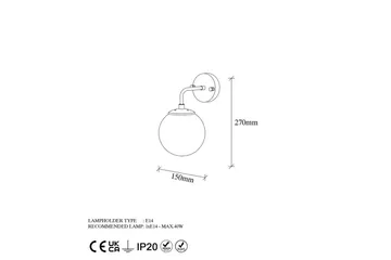 Vegg lampe Soona Svart / Gull - Svart / Gull - Belysning - Innendørsbelysning & Lamper - Soveromslampe - Sengelamper - Sengelampe vegg