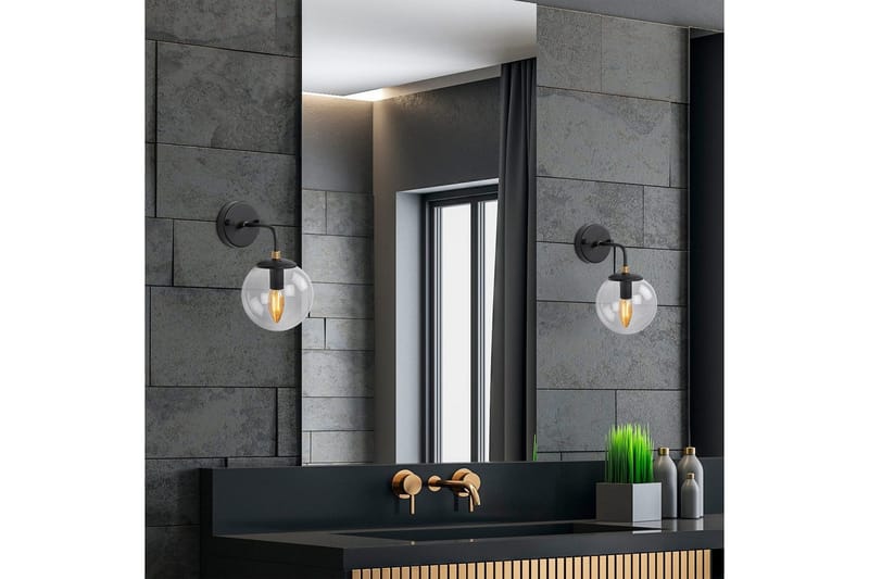 Vegg lampe Soona Svart / Gull - Svart / Gull - Belysning - Innendørsbelysning & Lamper - Soveromslampe - Sengelamper - Sengelampe vegg