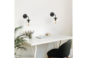 Vegg lampe Soona Svart / Gull - Svart / Gull - Belysning - Innendørsbelysning & Lamper - Soveromslampe - Sengelamper - Sengelampe vegg