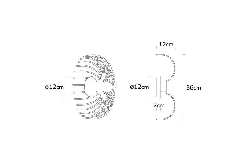 Vegg lampe Subbersta Svart - Diameter: 12 cm - Belysning - Innendørsbelysning & Lamper - Soveromslampe - Sengelamper - Sengelampe vegg