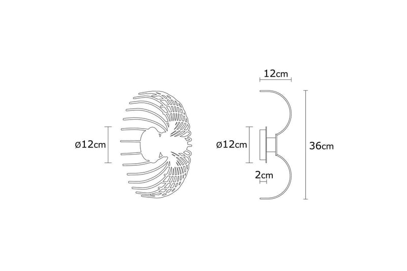 Vegg lampe Subbersta Svart - Diameter: 12 cm - Belysning - Innendørsbelysning & Lamper - Soveromslampe - Sengelamper - Sengelampe vegg