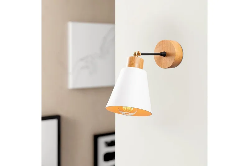 Vegg lampe Sudalwani Hvit - Hvit - Belysning - Innendørsbelysning & Lamper - Soveromslampe - Sengelamper - Sengelampe vegg