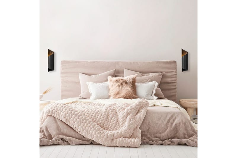 Vegg lampe Sugana Fira Svart - Svart - Belysning - Innendørsbelysning & Lamper - Soveromslampe - Sengelamper - Sengelampe vegg