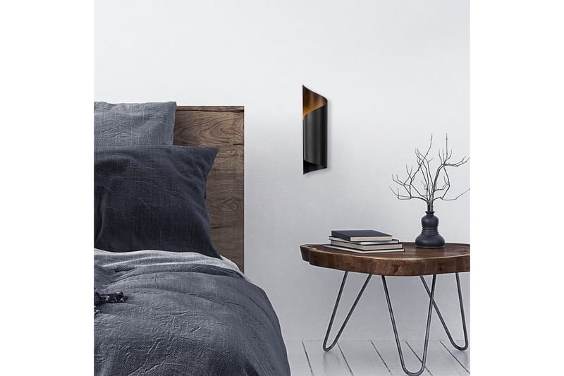 Vegg lampe Sugana Fira Svart - Svart - Belysning - Innendørsbelysning & Lamper - Soveromslampe - Sengelamper - Sengelampe vegg