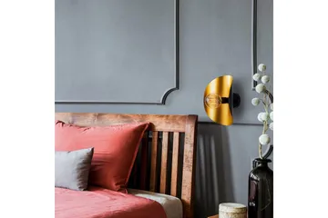 Vegg lampe Sugana Giada Svart / Gull - Gull/Svart - Belysning - Innendørsbelysning & Lamper - Soveromslampe - Sengelamper - Sengelampe vegg