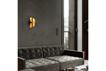 Vegg lampe Sugana Giada Svart / Gull - Gull/Svart - Belysning - Innendørsbelysning & Lamper - Soveromslampe - Sengelamper - Sengelampe vegg