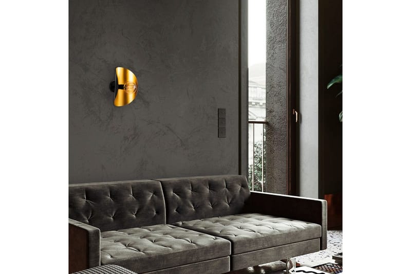 Vegg lampe Sugana Giada Svart / Gull - Gull/Svart - Belysning - Innendørsbelysning & Lamper - Soveromslampe - Sengelamper - Sengelampe vegg