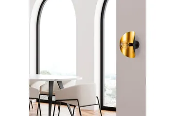 Vegg lampe Sugana Giada Svart / Gull - Gull/Svart - Belysning - Innendørsbelysning & Lamper - Soveromslampe - Sengelamper - Sengelampe vegg