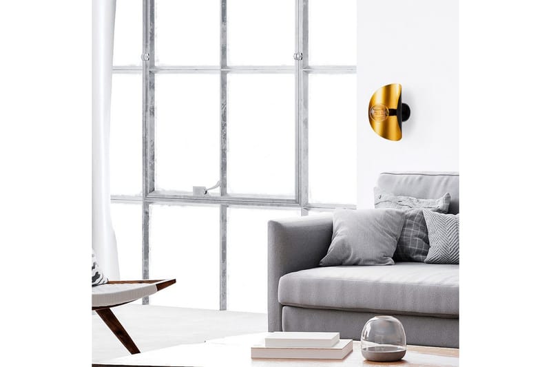 Vegg lampe Sugana Giada Svart / Gull - Gull/Svart - Belysning - Innendørsbelysning & Lamper - Soveromslampe - Sengelamper - Sengelampe vegg