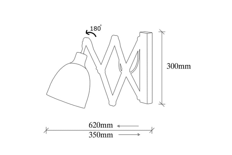 Vegg lampe Sugana Lyra Svart / Vintage - Beige/Svart - Belysning - Innendørsbelysning & Lamper - Soveromslampe - Sengelamper - Sengelampe vegg