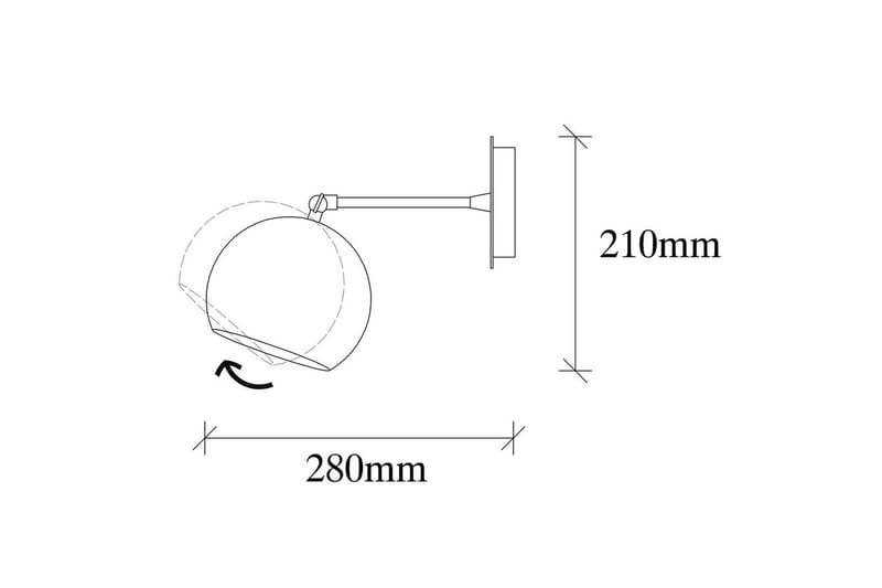 Vegg lampe Sugana Tera Svart - Svart - Belysning - Innendørsbelysning & Lamper - Soveromslampe - Sengelamper - Sengelampe vegg