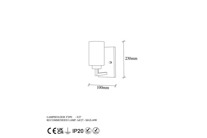 Vegg lampe Syllen Svart / Hvit - Svart / Hvit - Belysning - Innendørsbelysning & Lamper - Soveromslampe - Sengelamper - Sengelampe vegg