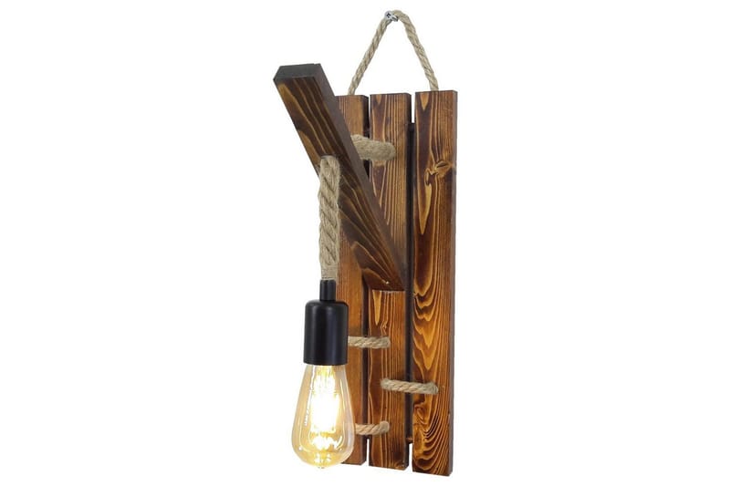 Vegg lampe Teyra Tre - Brun - Belysning - Innendørsbelysning & Lamper - Soveromslampe - Sengelamper - Sengelampe vegg