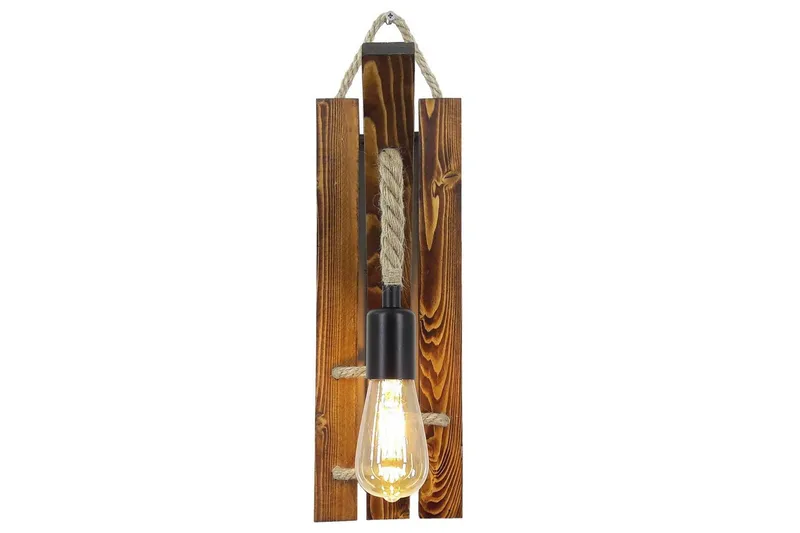 Vegg lampe Teyra Tre - Brun - Belysning - Innendørsbelysning & Lamper - Soveromslampe - Sengelamper - Sengelampe vegg