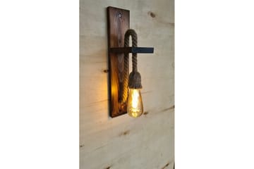 Vegg lampe Teyra Valnøtt - Rødfarget tre - Belysning - Innendørsbelysning & Lamper - Soveromslampe - Sengelamper - Sengelampe vegg