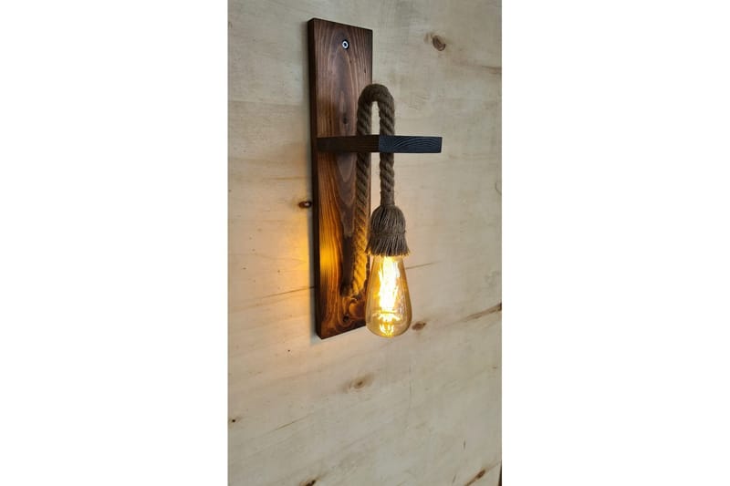 Vegg lampe Teyra Valnøtt - Rødfarget tre - Belysning - Innendørsbelysning & Lamper - Soveromslampe - Sengelamper - Sengelampe vegg