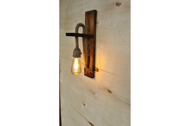 Vegg lampe Teyra Valnøtt - Rødfarget tre - Belysning - Innendørsbelysning & Lamper - Soveromslampe - Sengelamper - Sengelampe vegg