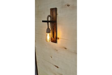 Vegg lampe Teyra Valnøtt - Rødfarget tre - Belysning - Innendørsbelysning & Lamper - Soveromslampe - Sengelamper - Sengelampe vegg