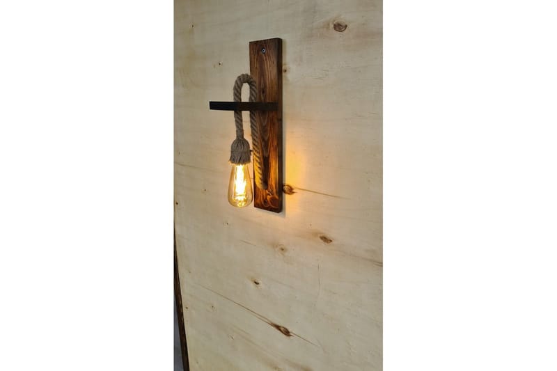 Vegg lampe Teyra Valnøtt - Rødfarget tre - Belysning - Innendørsbelysning & Lamper - Soveromslampe - Sengelamper - Sengelampe vegg