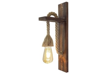 Vegg lampe Teyra Valnøtt - Rødfarget tre - Belysning - Innendørsbelysning & Lamper - Soveromslampe - Sengelamper - Sengelampe vegg