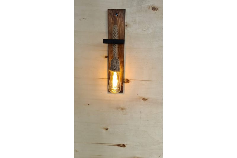 Vegg lampe Teyra Valnøtt - Rødfarget tre - Belysning - Innendørsbelysning & Lamper - Soveromslampe - Sengelamper - Sengelampe vegg