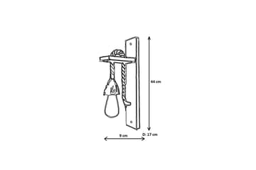 Vegg lampe Teyra Valnøtt - Rødfarget tre - Belysning - Innendørsbelysning & Lamper - Soveromslampe - Sengelamper - Sengelampe vegg