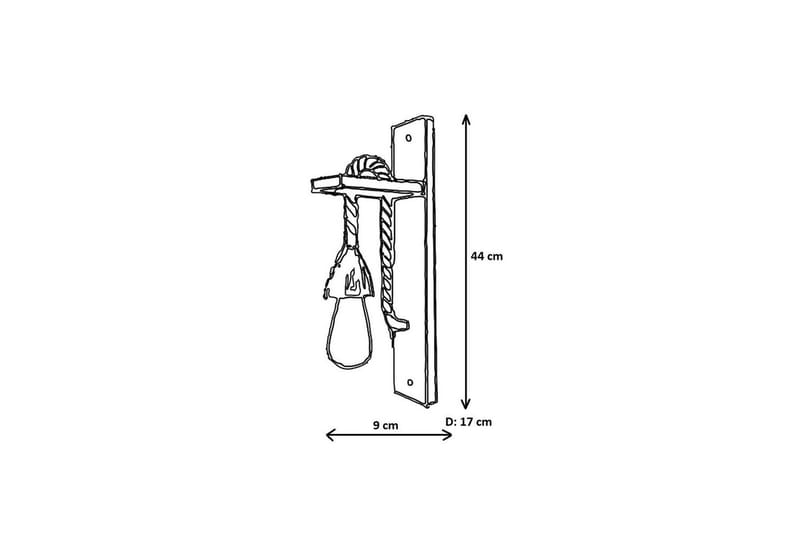 Vegg lampe Teyra Valnøtt - Rødfarget tre - Belysning - Innendørsbelysning & Lamper - Soveromslampe - Sengelamper - Sengelampe vegg