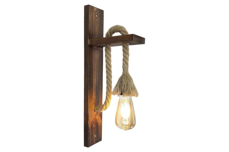 Vegg lampe Teyra Valnøtt - Rødfarget tre - Belysning - Innendørsbelysning & Lamper - Soveromslampe - Sengelamper - Sengelampe vegg