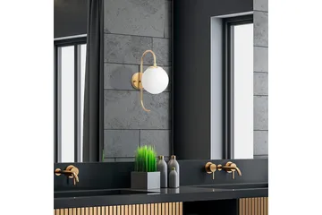 Vegg lampe Thalara Skinnende Gull - Skinnende Gull - Belysning - Innendørsbelysning & Lamper - Soveromslampe - Sengelamper - Sengelampe vegg