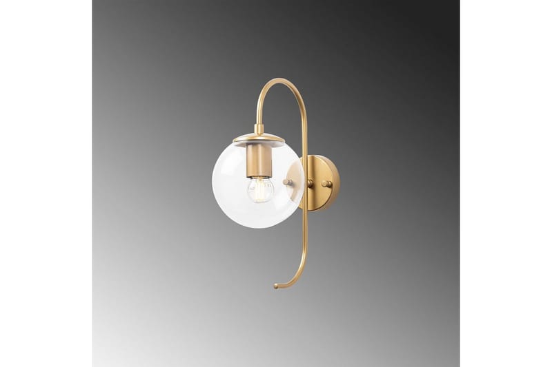 Vegg lampe Thalara Skinnende Gull Transparent - Skinnende Gull Transparent - Belysning - Innendørsbelysning & Lamper - Soveromslampe - Sengelamper - Sengelampe vegg