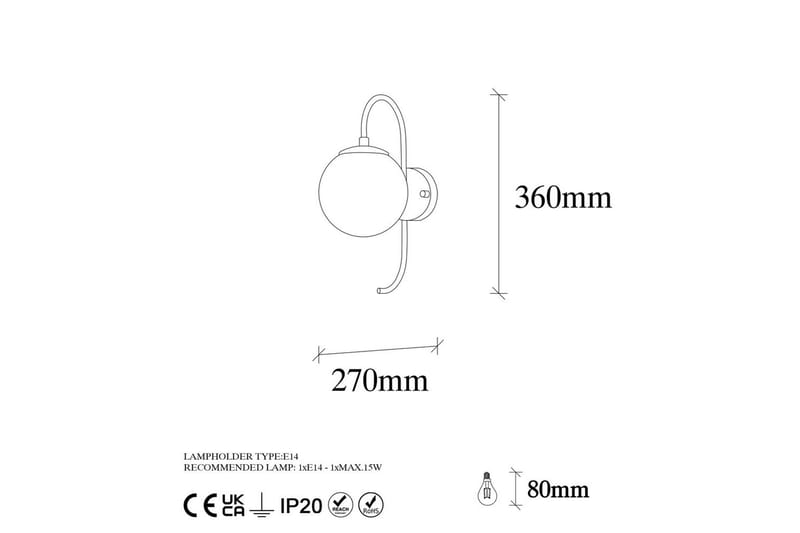 Vegg lampe Thalara Skinnende Gull Transparent - Skinnende Gull Transparent - Belysning - Innendørsbelysning & Lamper - Soveromslampe - Sengelamper - Sengelampe vegg
