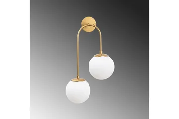 Vegg lampe Thalara To Skinnende Gull - Gull - Belysning - Innendørsbelysning & Lamper - Soveromslampe - Sengelamper - Sengelampe vegg