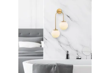 Vegg lampe Thalara To Skinnende Gull - Gull - Belysning - Innendørsbelysning & Lamper - Soveromslampe - Sengelamper - Sengelampe vegg