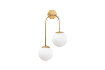 Vegg lampe Thalara To Skinnende Gull - Gull - Belysning - Innendørsbelysning & Lamper - Soveromslampe - Sengelamper - Sengelampe vegg