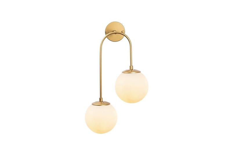 Vegg lampe Thalara To Skinnende Gull - Gull - Belysning - Innendørsbelysning & Lamper - Soveromslampe - Sengelamper - Sengelampe vegg