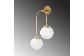 Vegg lampe Thalara To Skinnende Gull - Gull - Belysning - Innendørsbelysning & Lamper - Soveromslampe - Sengelamper - Sengelampe vegg